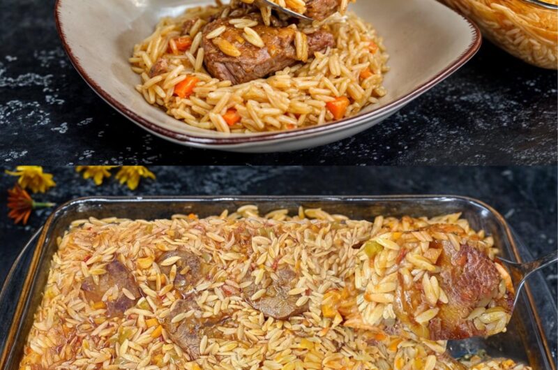 Γιουβέτσι στο φούρνο με σπυρωτό κριθαράκι και κρέας που λιώνει!