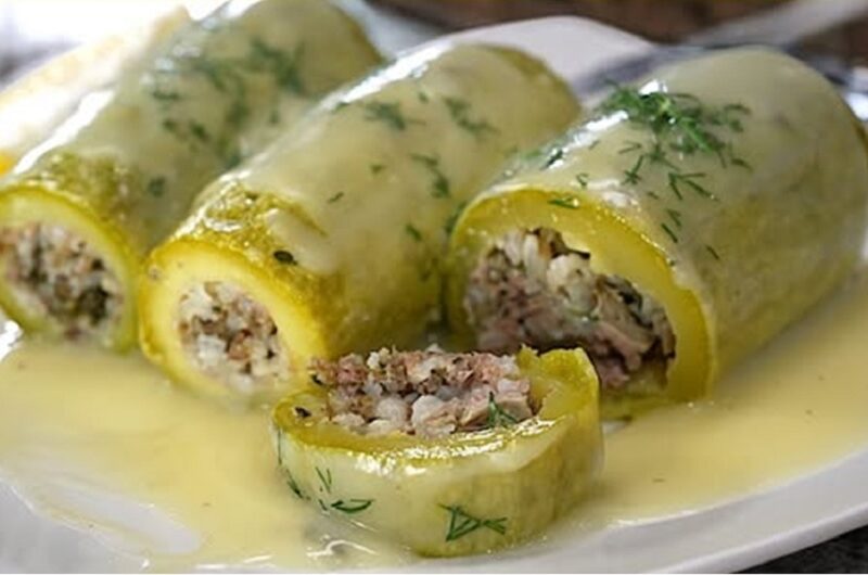 Κολοκυθάκια γεμιστά, με αυγολέμονο