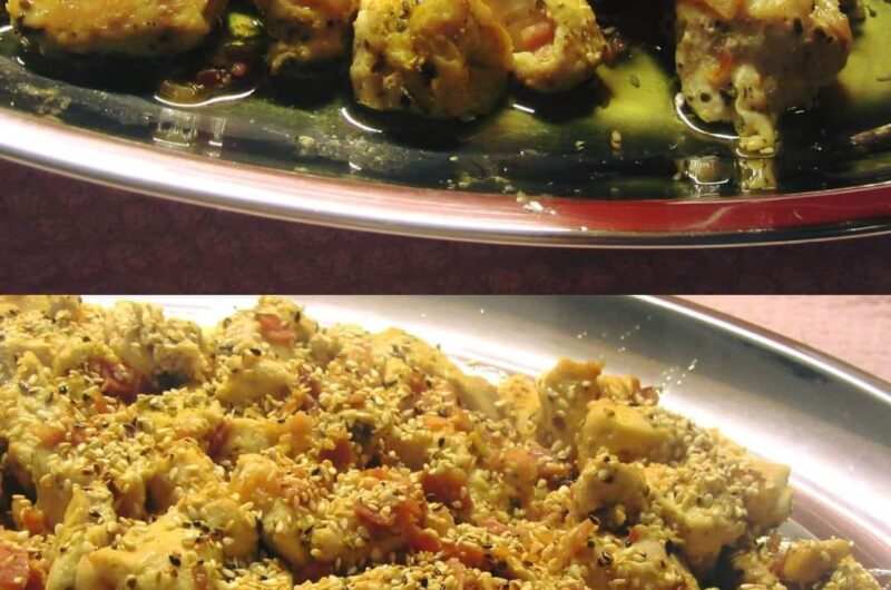 Κοτόπουλο μπουκιές με σουσάμι και μπέικον!!!