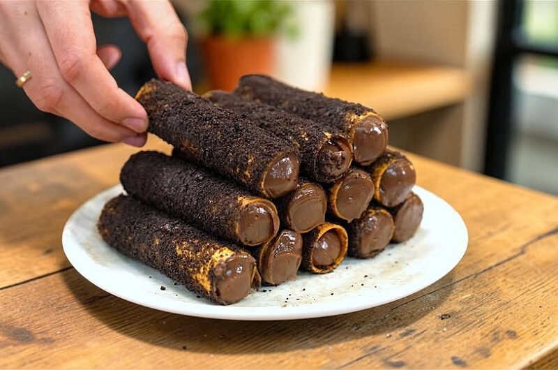 Τραγανά σοκολατένια πουράκια, εύκολα και νηστίσιμα!