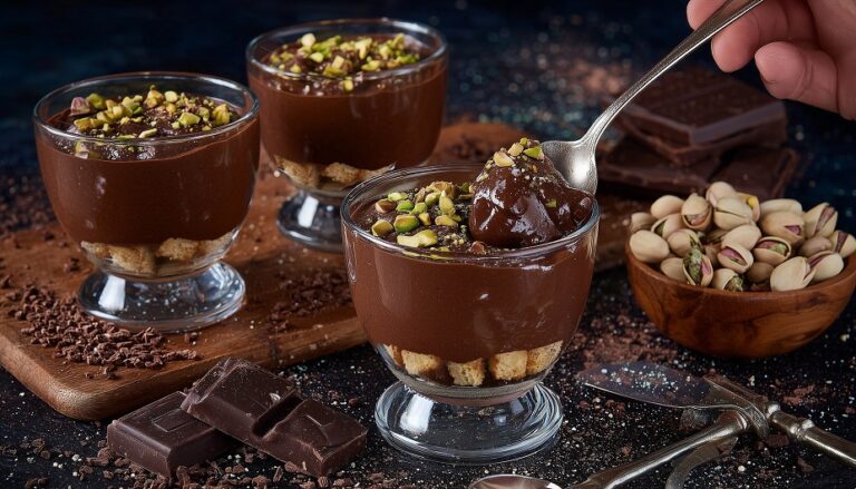 Εύκολη σοκολατένια πουτίγκα με τσουρέκι!