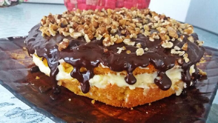 Τούρτα πορτοκάλι με σοκολάτα, καρύδια και κανέλα!