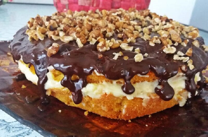 Τούρτα πορτοκάλι με σοκολάτα, καρύδια και κανέλα!